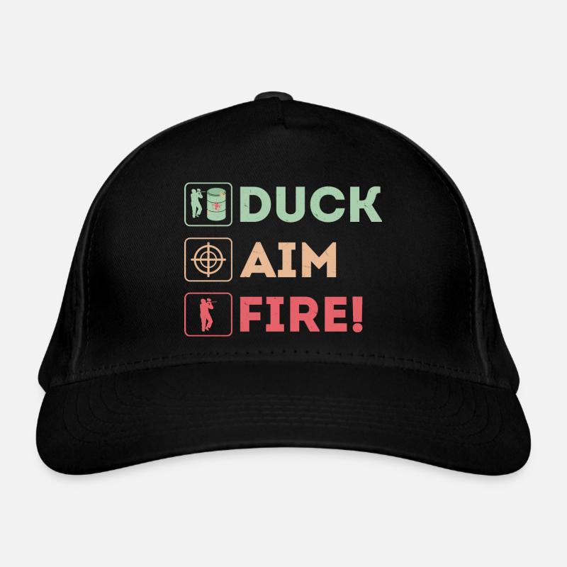 Duck, Aim, Fire! Paintball Tactical Player Organic Baseball Cap