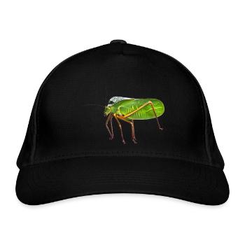 my Giant Hooded Katydid. nature pic, no graphics - Organic Baseball Cap - black - Front