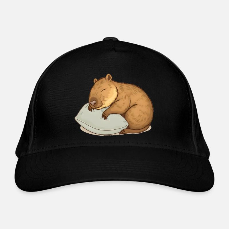 Süßes schlafendes Capybara Bio-Baseballkappe