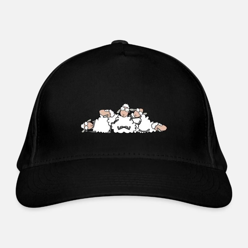 schlafende Schafe Bio-Baseballkappe
