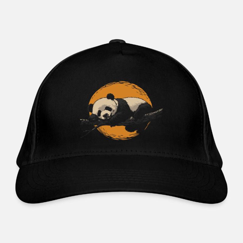 Panda dort avant le coucher du soleil millésime Casquette classique bio