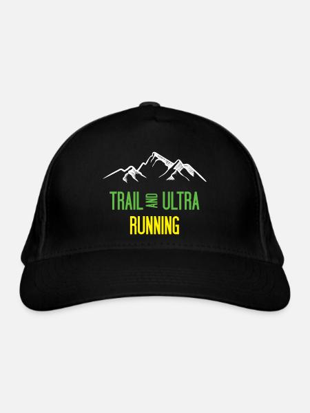 Trail und Ultra Running - Bio-Baseballkappe - Schwarz