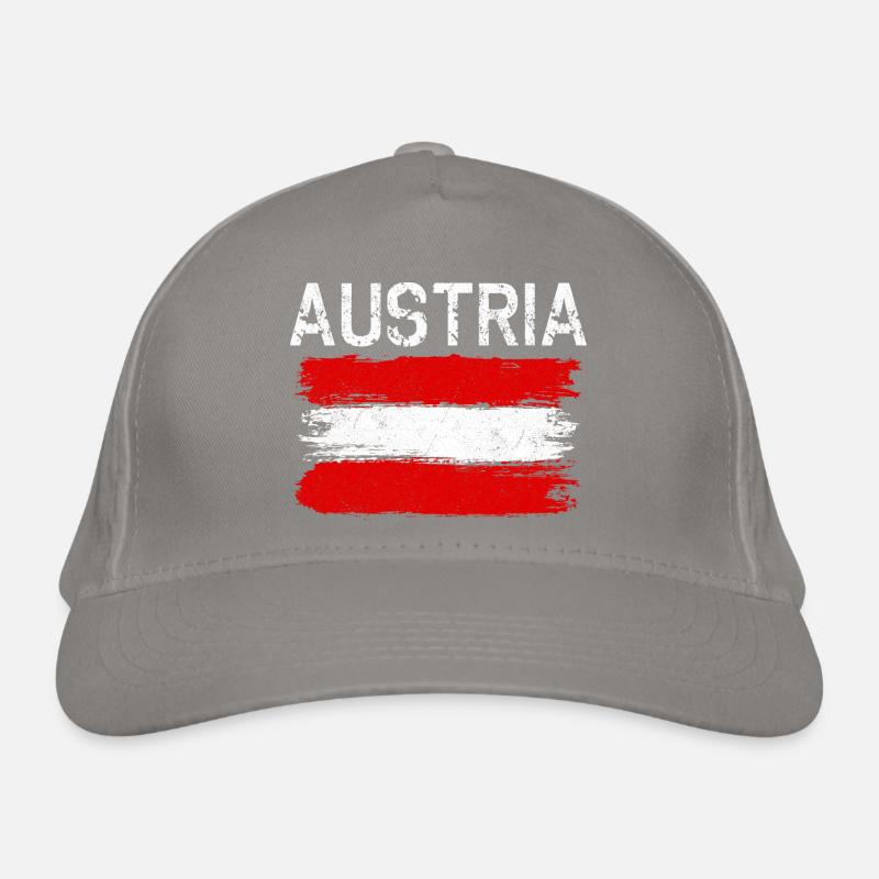Austria Brushed Flag Grafik Bio-Baseballkappe