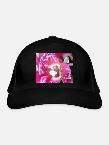 Fleur divisée - Casquette classique bio - noir - Devant