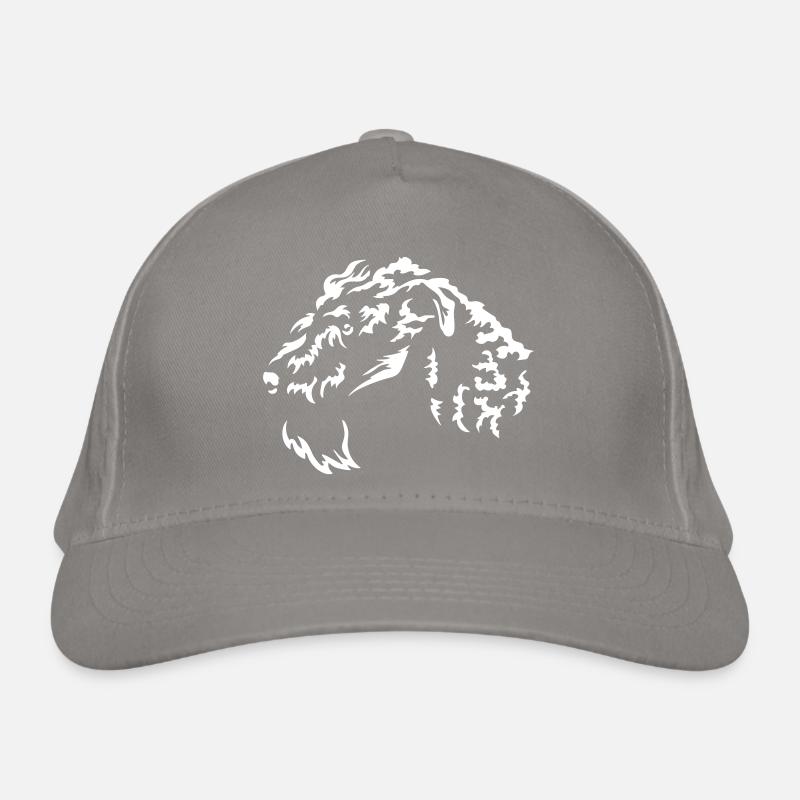 Kerry Blue Terrier Kopf "Black Edition" Bio-Baseballkappe