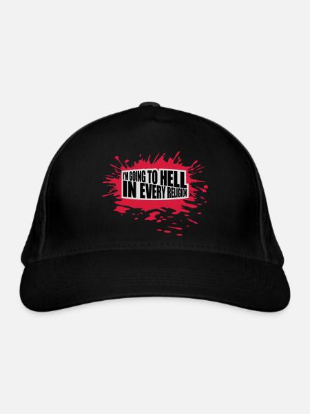 in going to hell - Organic Baseball Cap - black - Front