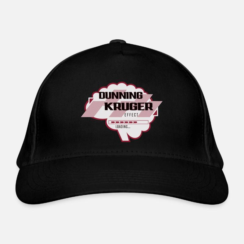 Sarcastic Dunning Kruger Effect Brain Illustration Organic Baseball Cap