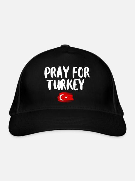 Pray for Turkey Earthquake - Bio-Baseballkappe - Schwarz