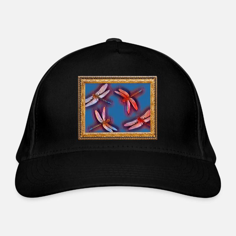 Kunstdruck Art Bilderrahmen Libellen Bio-Baseballkappe