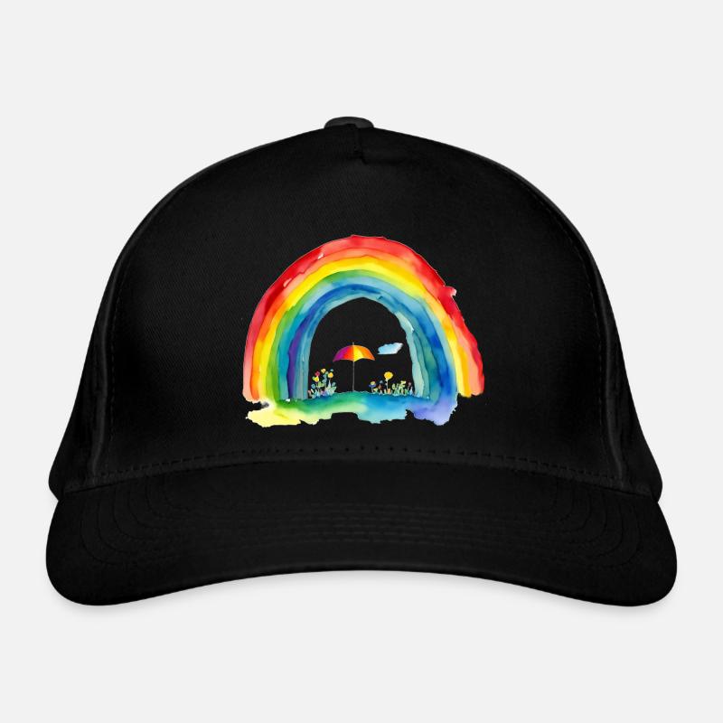Regenbogen Bio-Baseballkappe