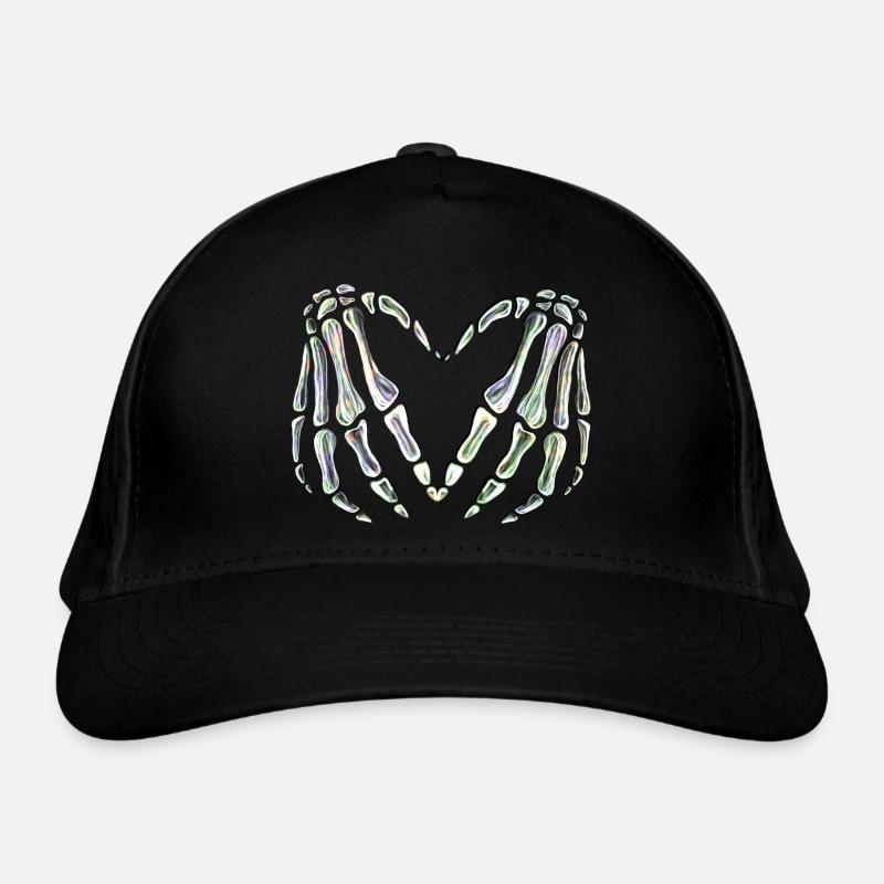 Skeleton Hands Heart | Spooky & stylish design Organic Baseball Cap