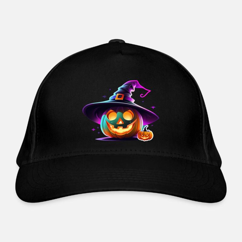 Halloween - Pumpkin Neon Witch Hat Organic Baseball Cap