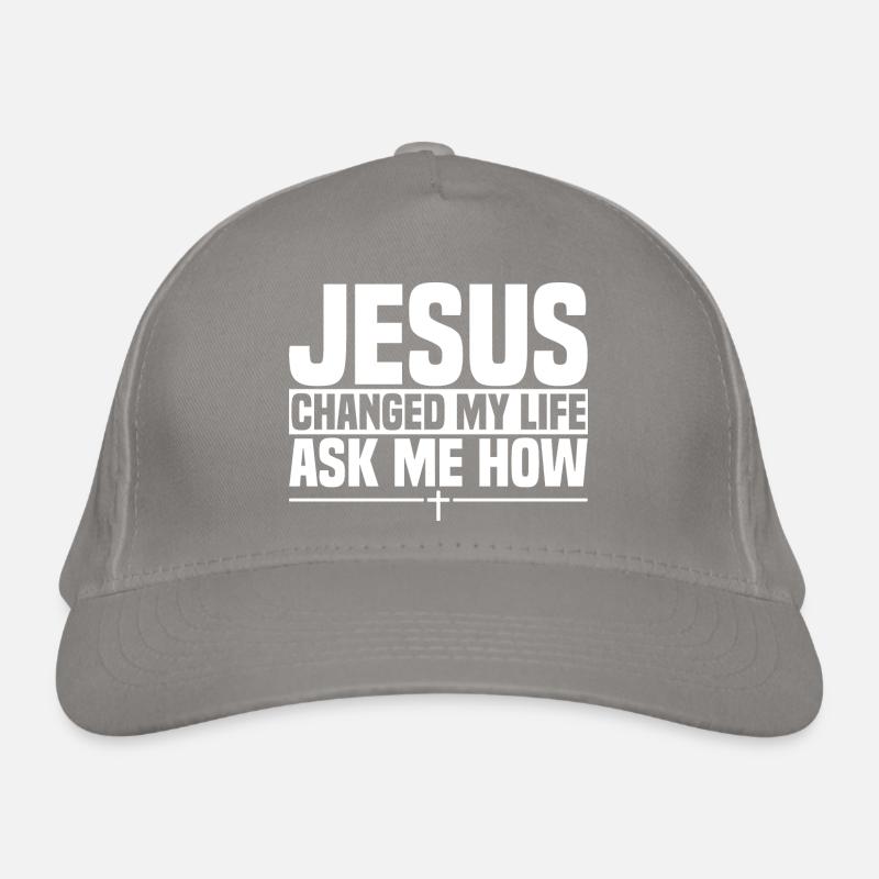 Jesus Changed My Life Ask Me How Bio-Baseballkappe