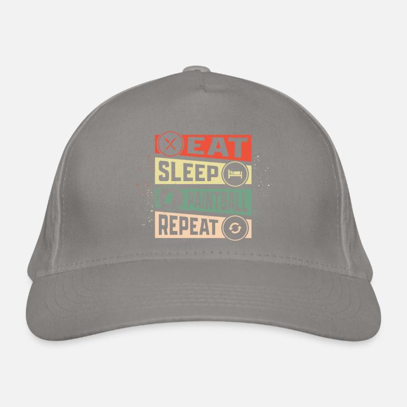 Eat Sleep Paintball Repeat Tactical Player Paintba Organic Baseball Cap