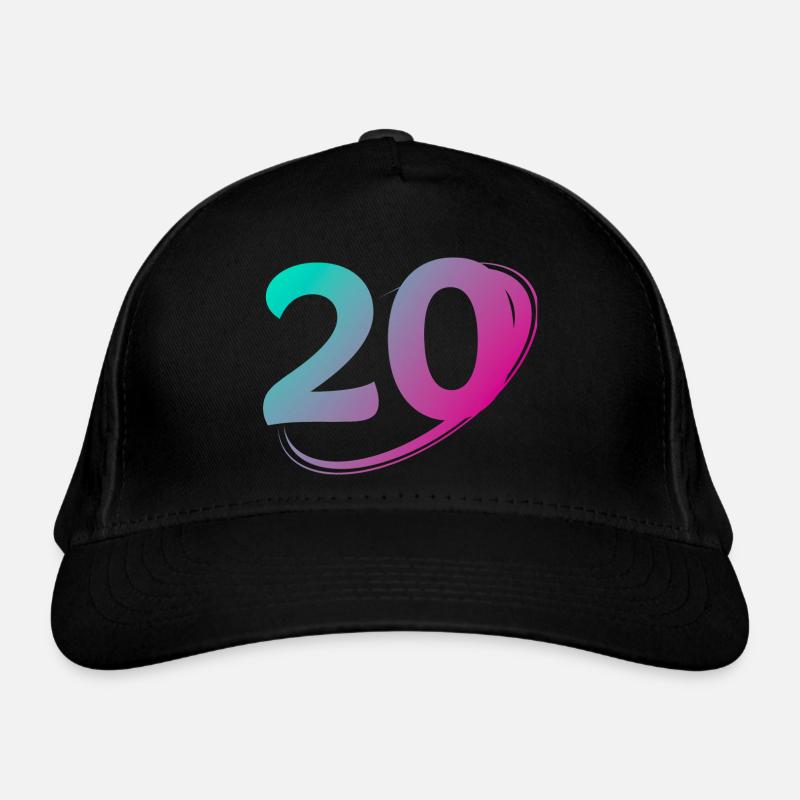 Numéro 20 multicolore Casquette classique bio