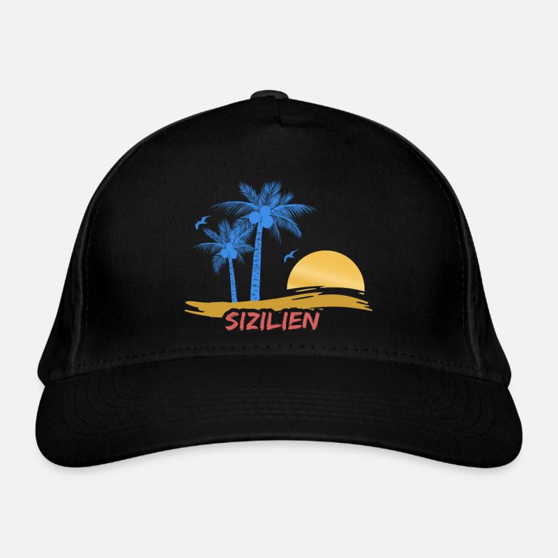 Beach Sicily Organic Baseball Cap