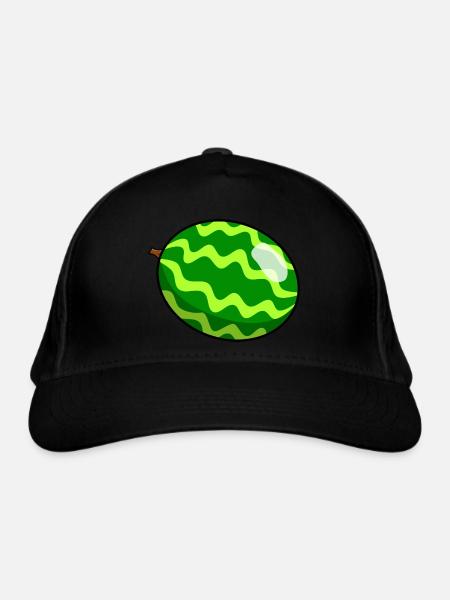 Melone - Bio-Baseballkappe - Schwarz - Vorne