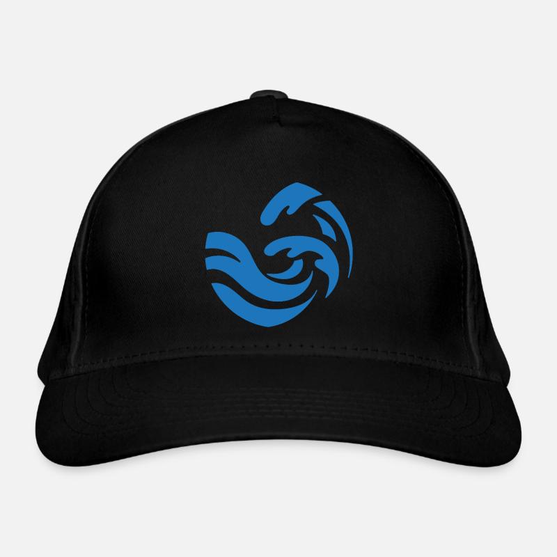 Conception simple de vague bleue Casquette classique bio