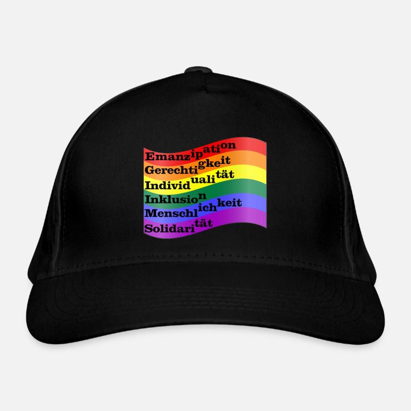 Gay Flag - Bio-Baseballkappe - Schwarz