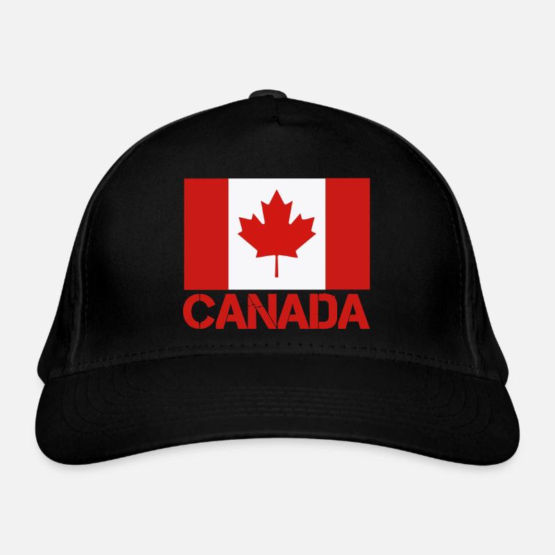 Drapeau de la feuille d’érable du Canada Casquette classique bio
