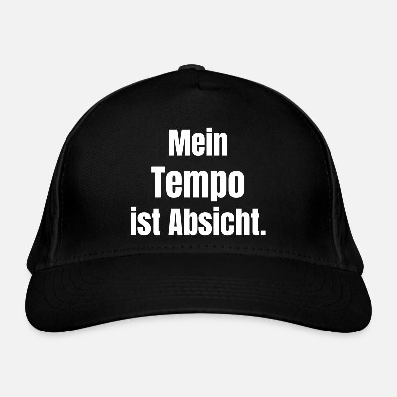 My pace is intentional - Organic Baseball Cap - black