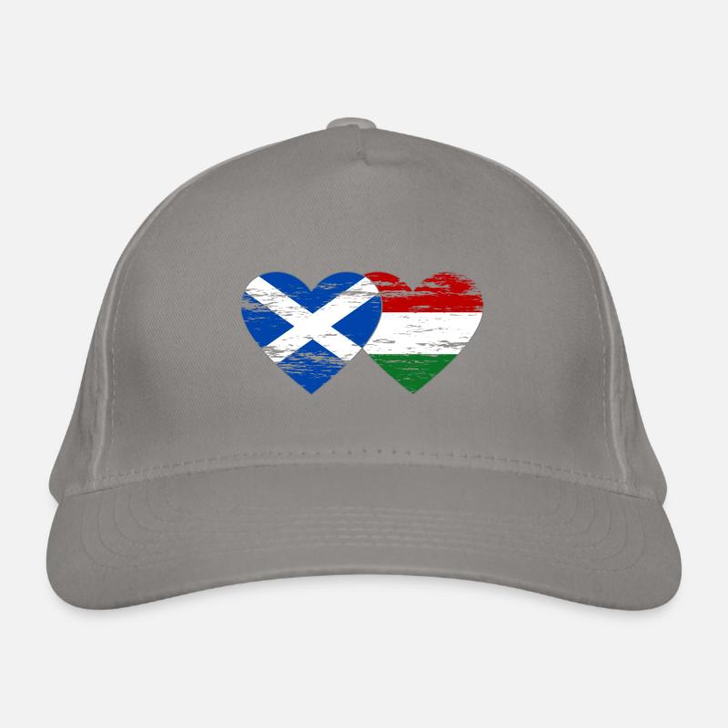 Drapeau de l’Écosse et de la Hongrie coeur utilisé Casquette classique bio