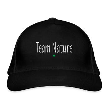 Équipe Nature, Look de partenaire, Chemise de groupe, Conservation de la nature - Casquette classique bio - noir - Devant