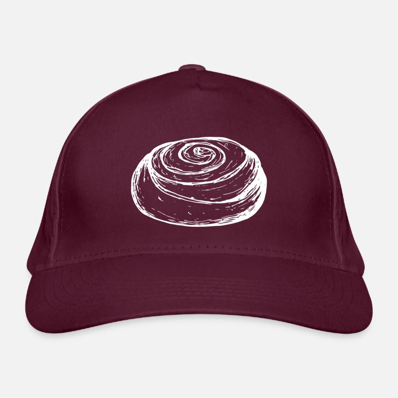 Cinnamon Roll Sweet Breakfast Hand Drawn Organic Baseball Cap