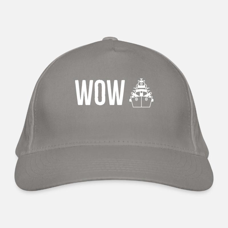 WoW white logo Organic Baseball Cap