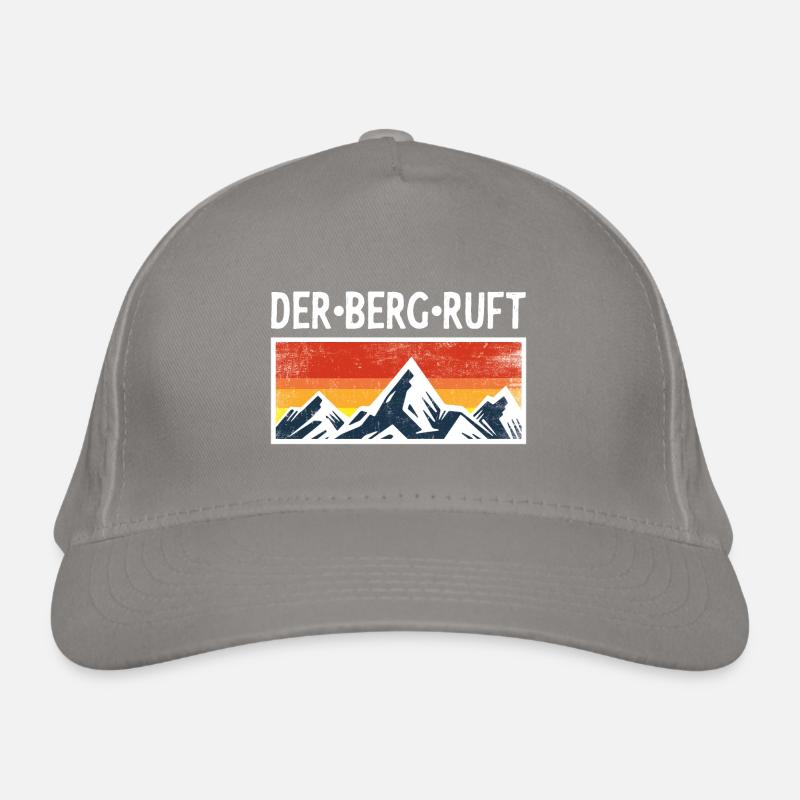 Der Berg Ruft Berge Spruch Sprüche Retro Geschenk Bio-Baseballkappe