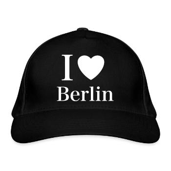 I love Berlin - Organic Baseball Cap - black - Front