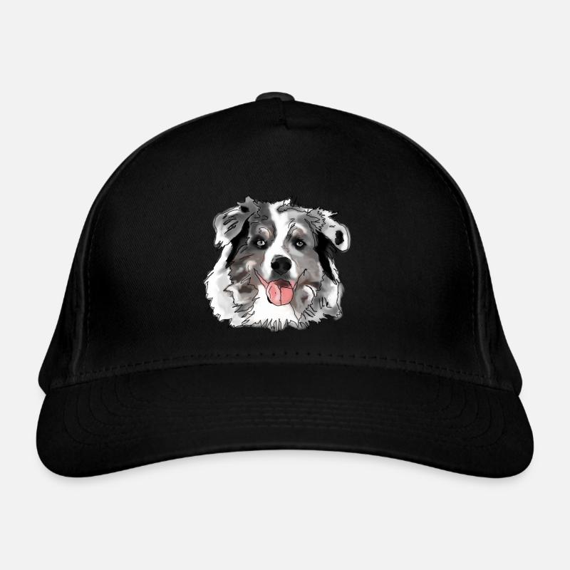 Border Collie - Organic Baseball Cap - black