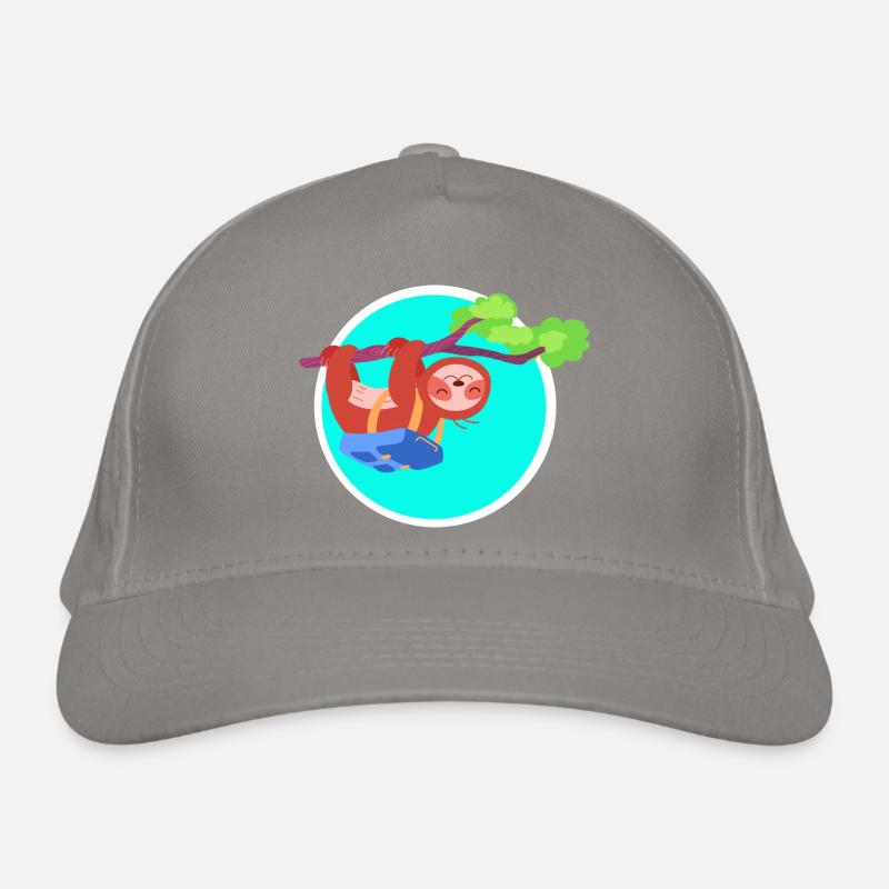 Sloth blue Organic Baseball Cap