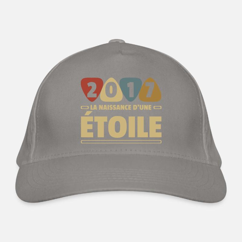 2017 date de naissance / anniversaire année 2017 Casquette classique bio