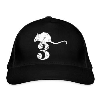 PUNKROCK rats nr. 3 - look usagé - souris - rat - Casquette classique bio - noir - Devant