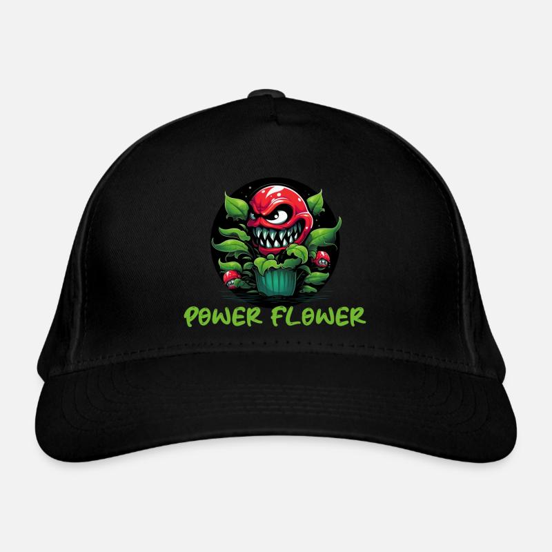 Power Flower Pflanze Bio-Baseballkappe