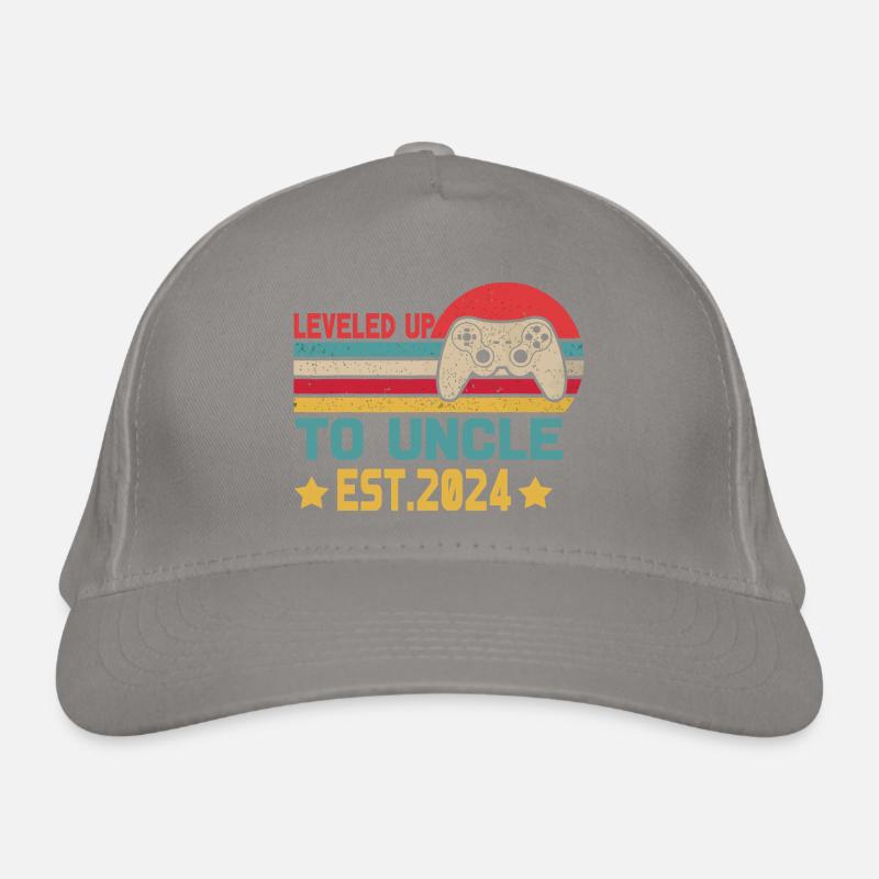 First Time Uncle leveled up to uncle Est 2024 Organic Baseball Cap