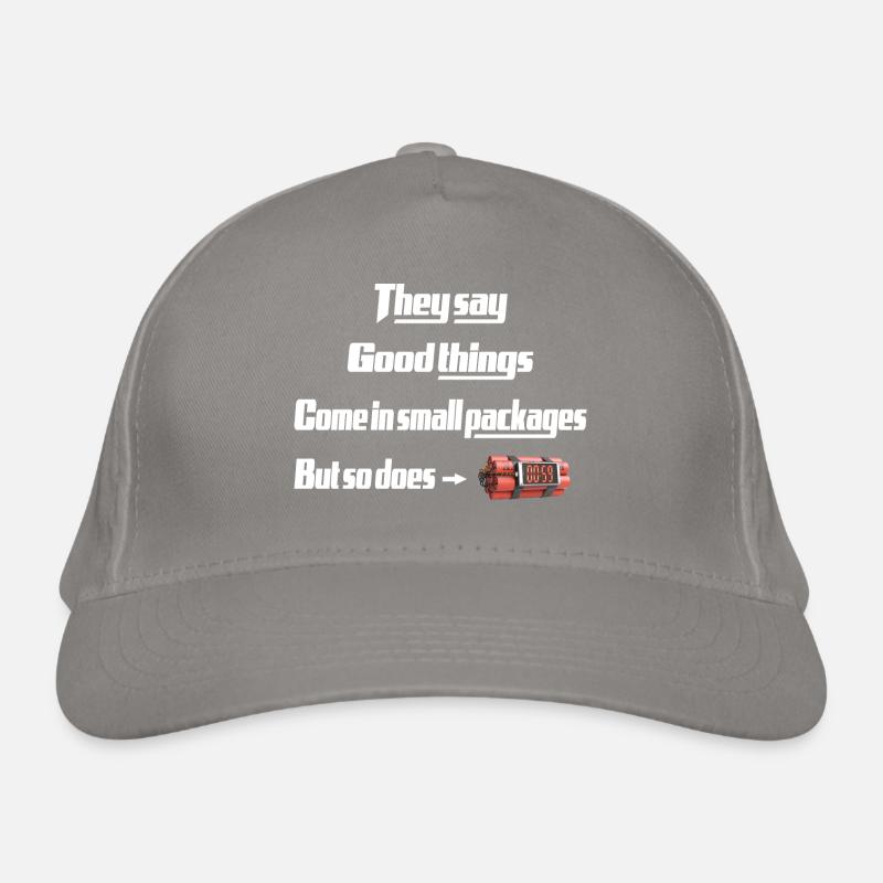 Les bonnes choses viennent dans de petits paquets Design unique Casquette classique bio