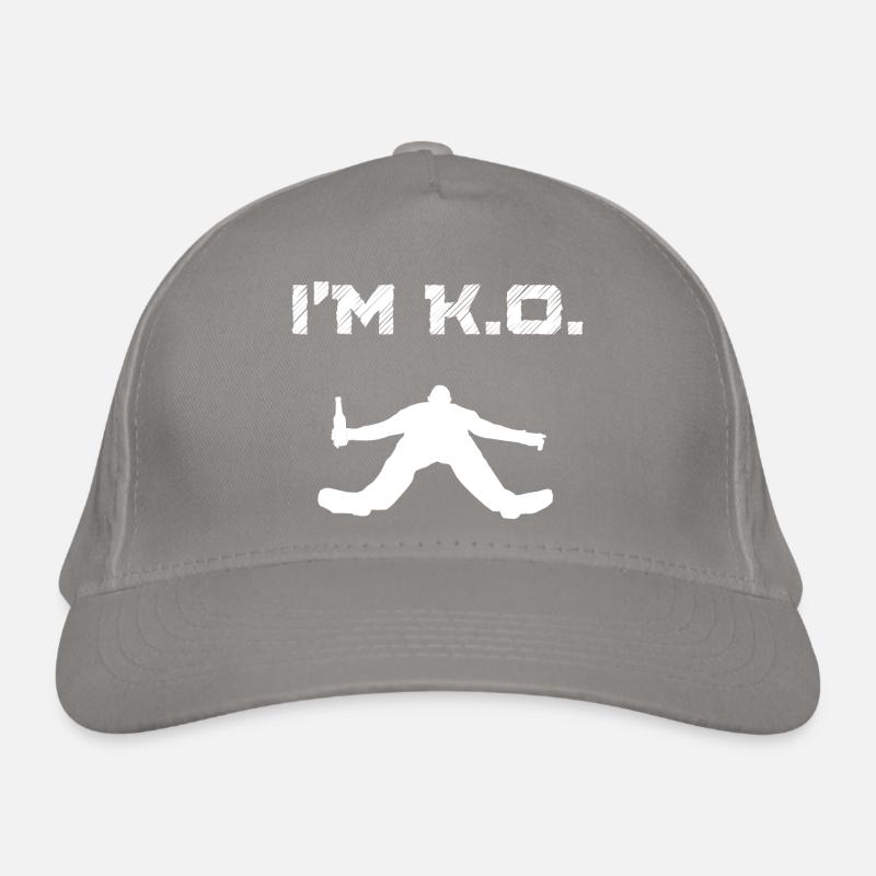 I'm KO Drunken Man Passed Out Blackout Coma White Bio-Baseballkappe