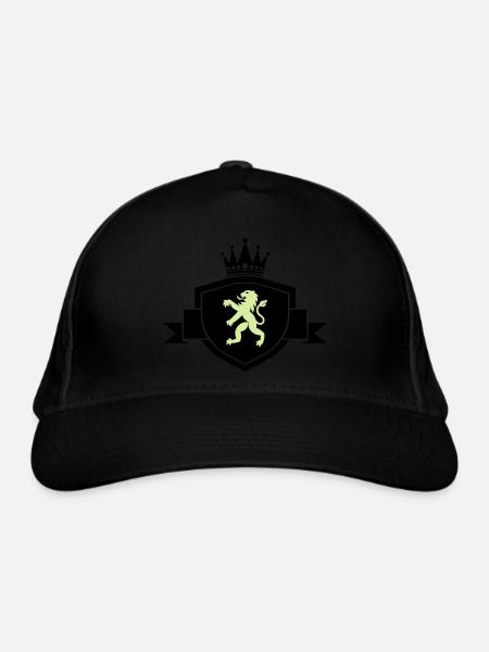Coat of arms heraldic animal - Organic Baseball Cap - black - Front