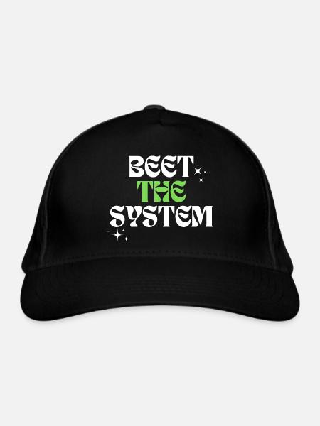 Betterave le système - Casquette classique bio - noir - Devant