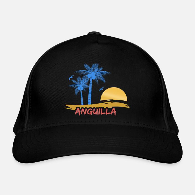 Anguilla as a beach Organic Baseball Cap