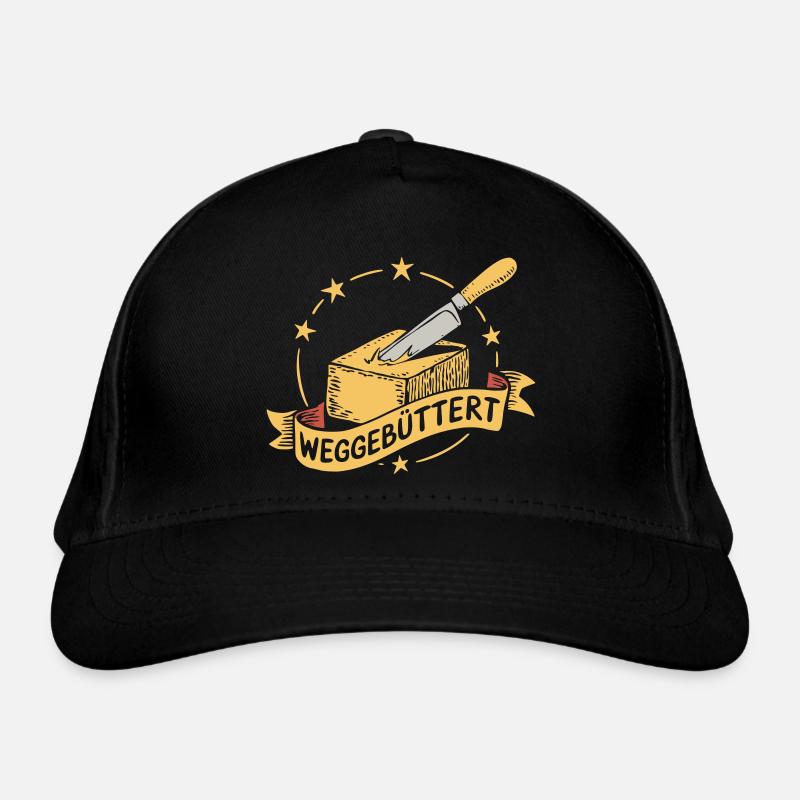 Funny buttered away Organic Baseball Cap