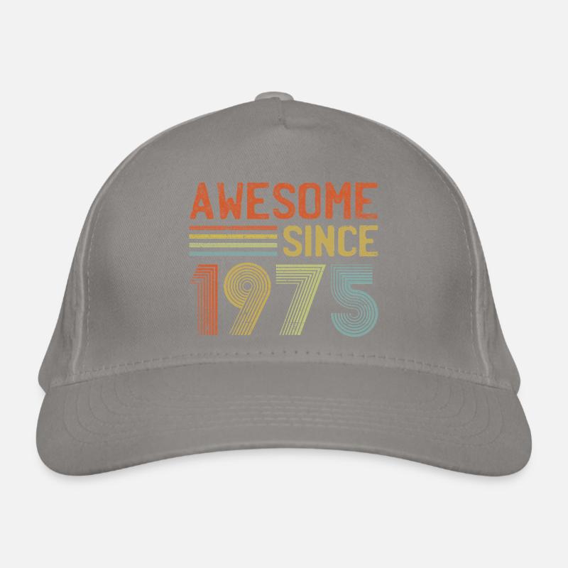 Awesome Since 1975" – Vintage Retro 50. Geburtstag Bio-Baseballkappe