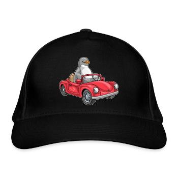 Pinguin Auto - Bio-Baseballkappe - Schwarz - Vorne