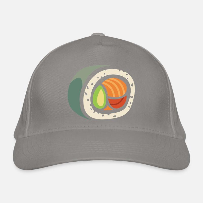 Sushi Roll Cartoon - Conception d’aliments amusants Casquette classique bio
