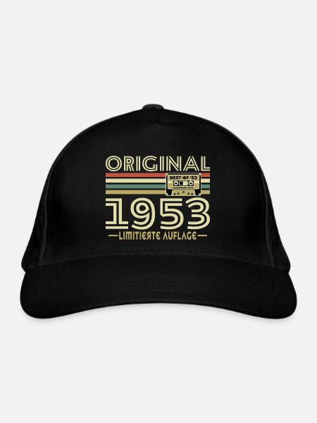 Original 1953 Jahrgang Vintage Geburtstag Retro - Bio-Baseballkappe - Schwarz - Vorne