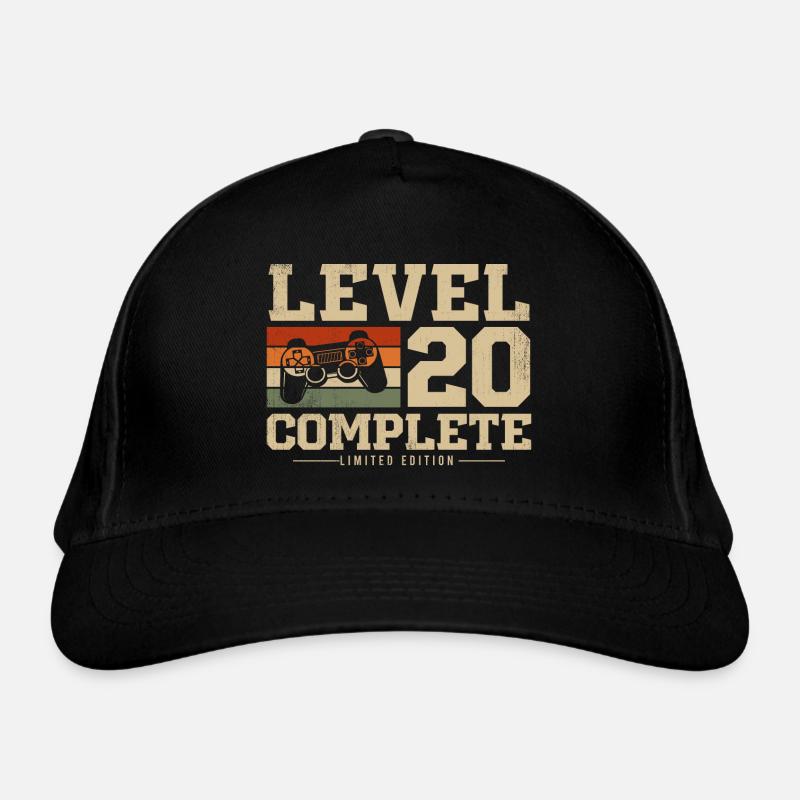 20. Geburtstag Geschenk Level 20 Complete Bio-Baseballkappe