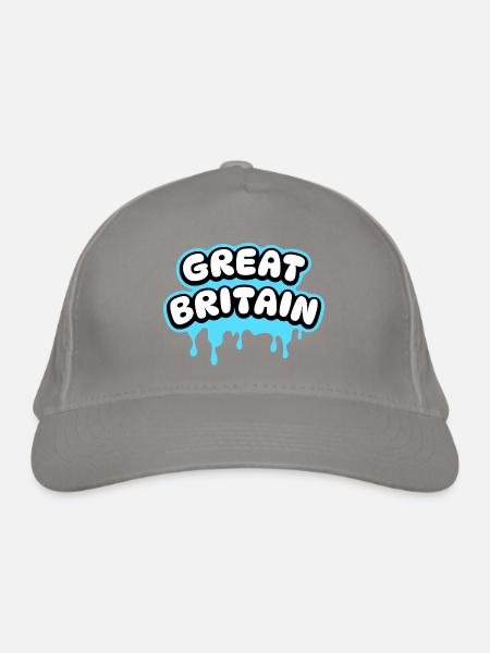 Great Britain - Organic Baseball Cap - light grey - Front