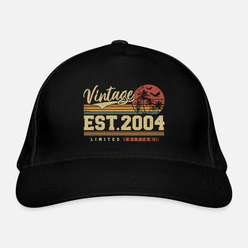 Millésime 2004 Vintage Rétro Anniversaire Casquette classique bio